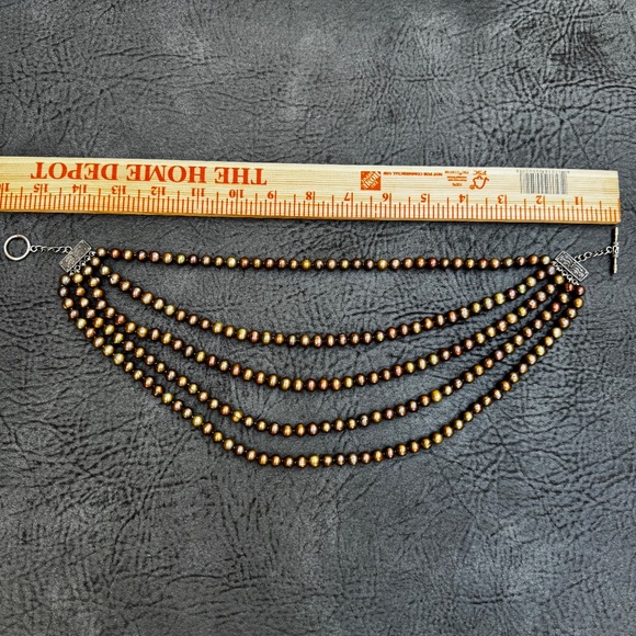 Four Strand Knotted Pearl Necklace - Picture 8 of 8